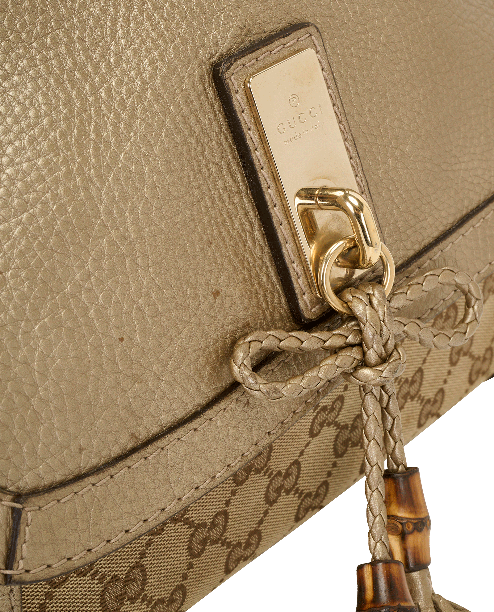Bella Flap Satchel, &pound;280, Handbags, Beige, Canvas, Other view